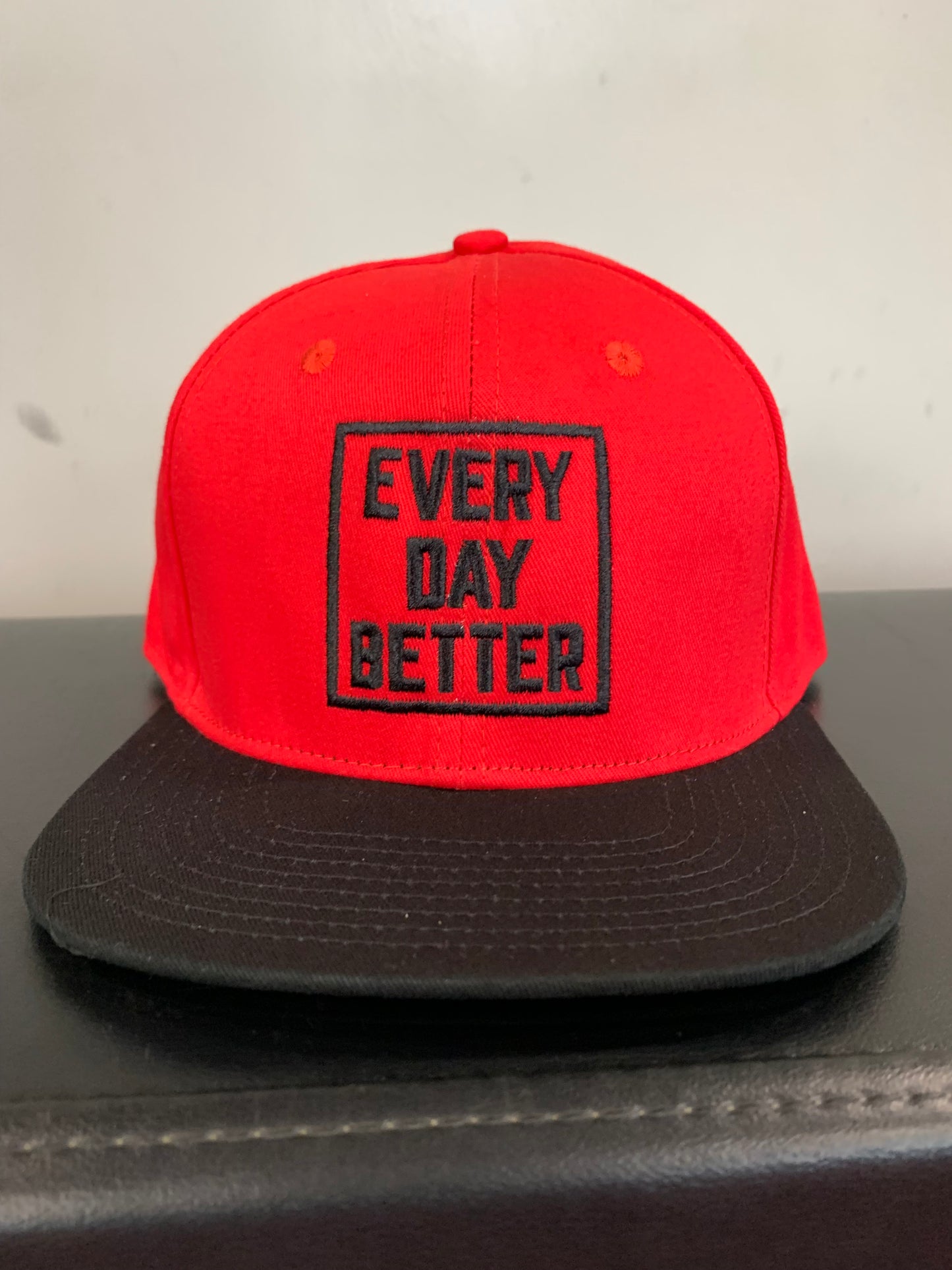 Red/Black BOX LOGO snapback hat