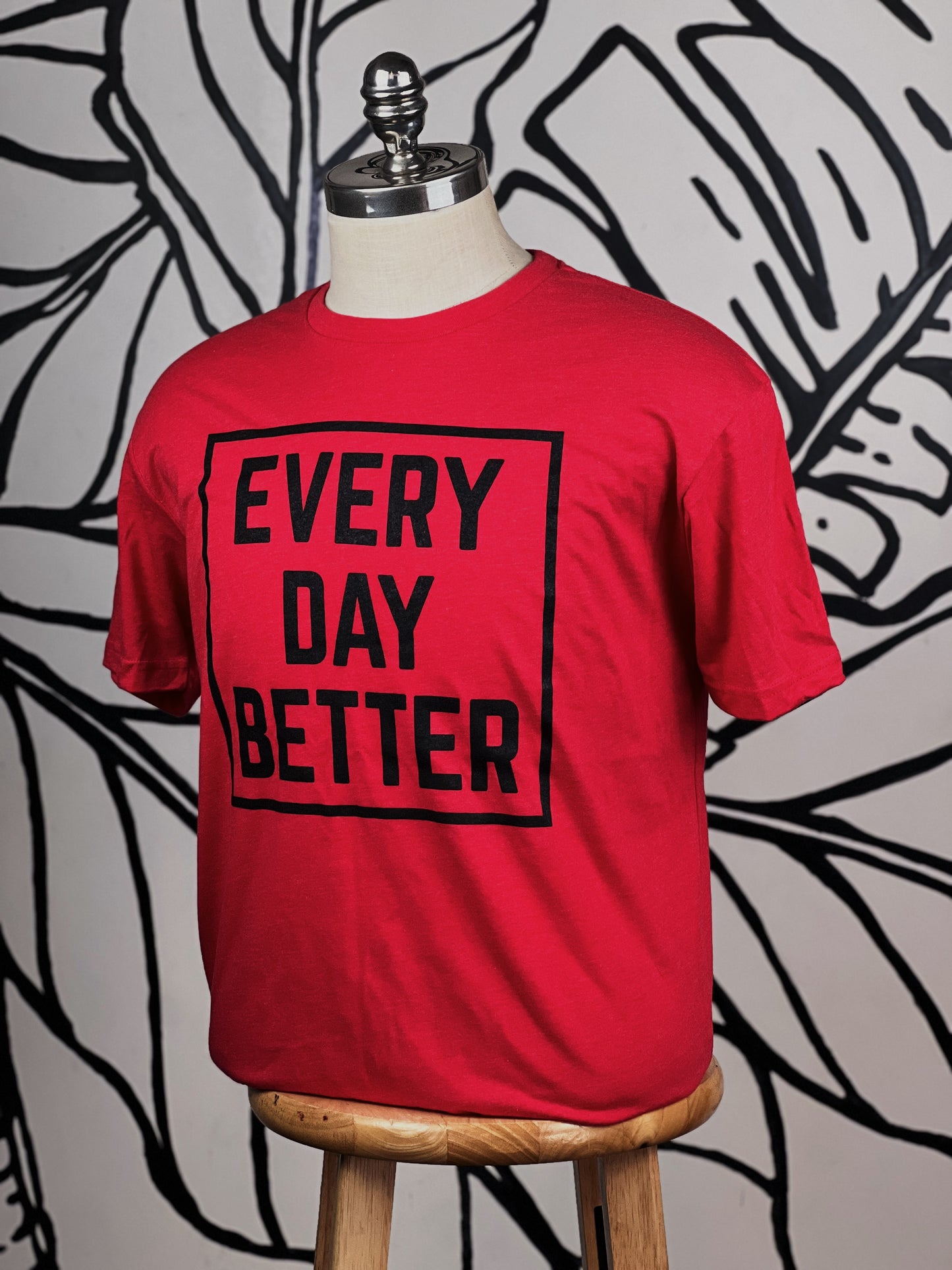 Red w/ Black Every Day BETTER Box Logo Tee